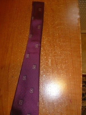 Hand Made 100% Silk Harve Benard by Benard Holtzman Burgundy Tie - Diamonds Sapphires Rubies Emeralds