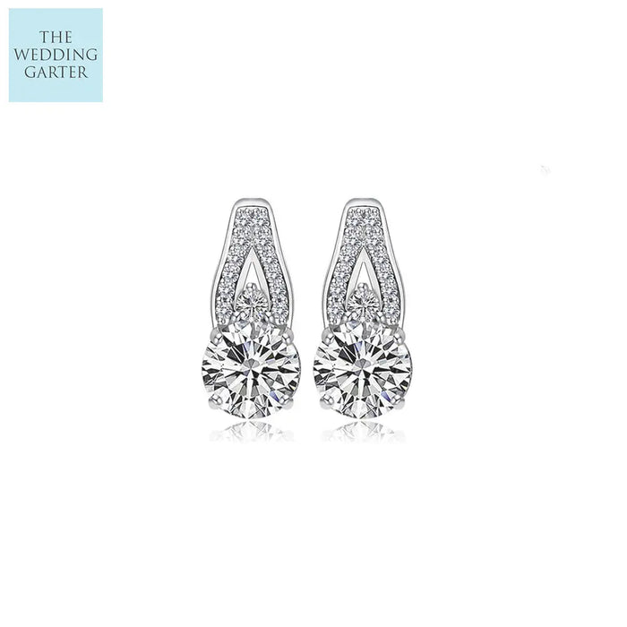 nickel free cz wedding earrings