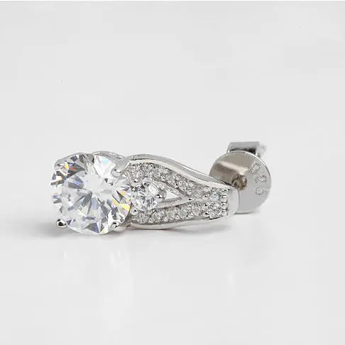 Hypoallergenic Sterling Silver & CZ Diamond Bridesmaid Earrings - The Wedding Garter