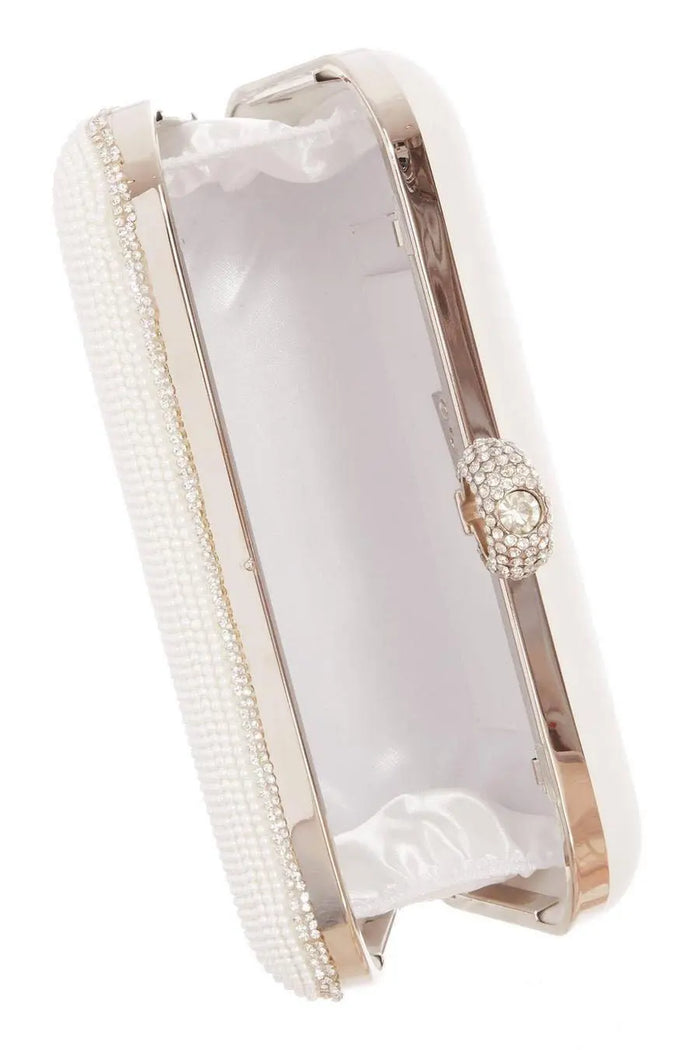 pearl wedding clutch
