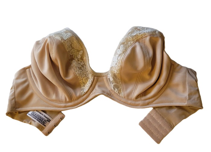 In Stock Wired Plunge Lined Bras Lace Nude