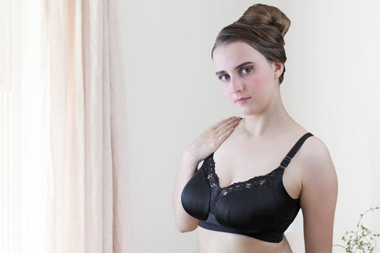 In Stock Wireless Papillon Lace Criss Cross Lace Bra Black