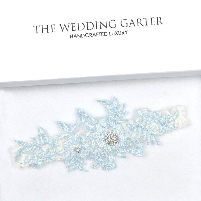 blue wedding garter
