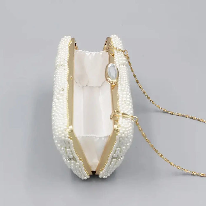 ivory and gold bridal purse