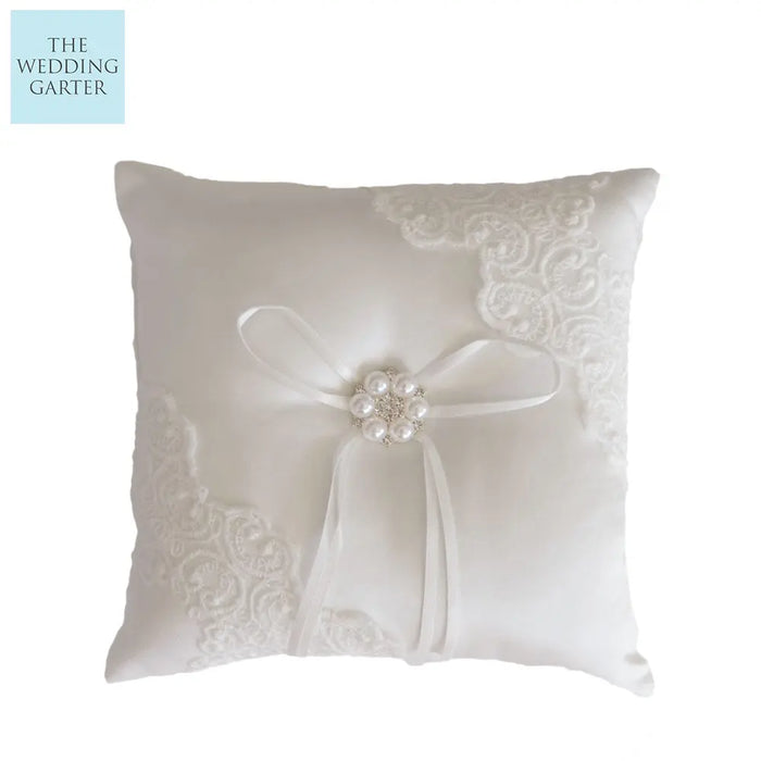 satin ring bearer pillow