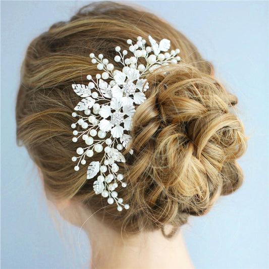ivory bridal head piece