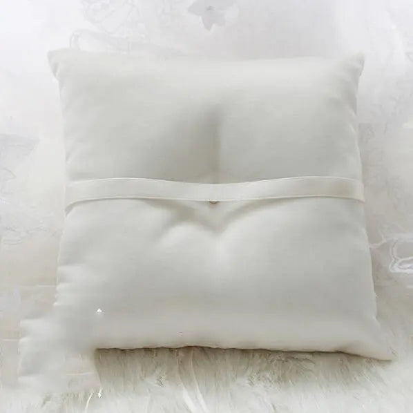 Jasmine Embroidered Satin Ring Pillow Ring Bearers Gifts - The Wedding Garter