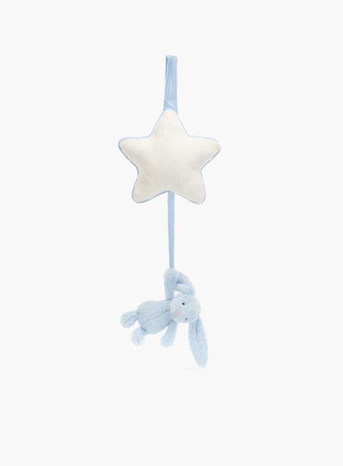 Baby Jellycat Toy Jellycat Bashful Bunny Star Musical Pull in Blue