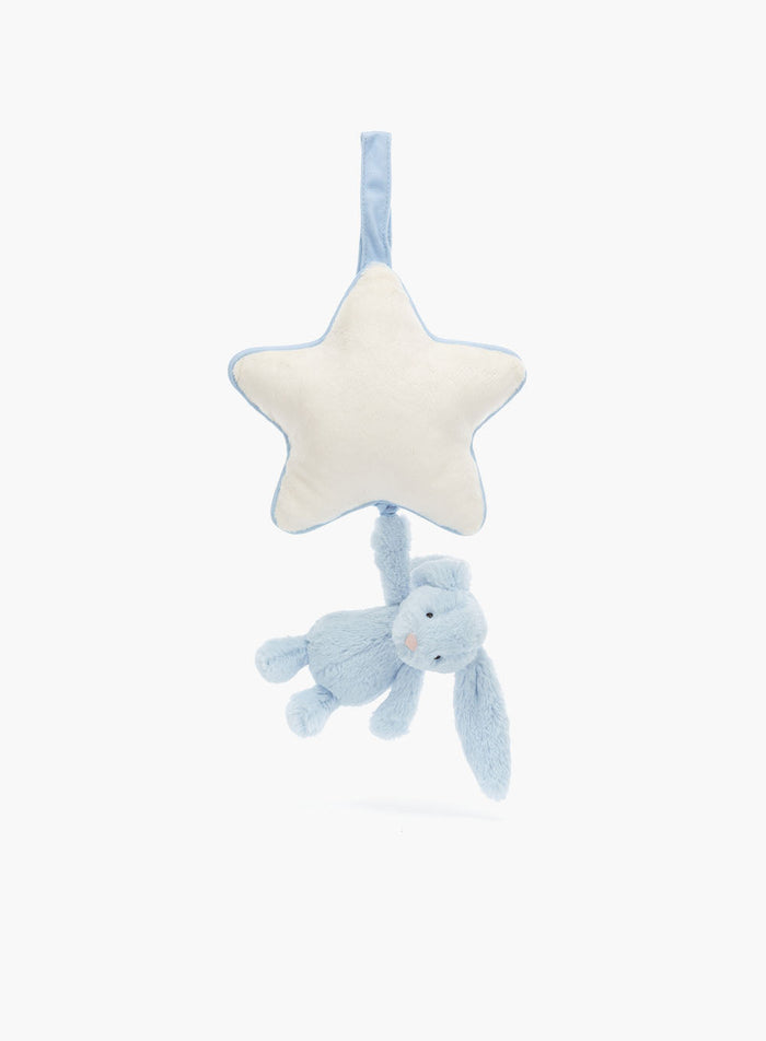 Baby Jellycat Toy Jellycat Bashful Bunny Star Musical Pull in Blue