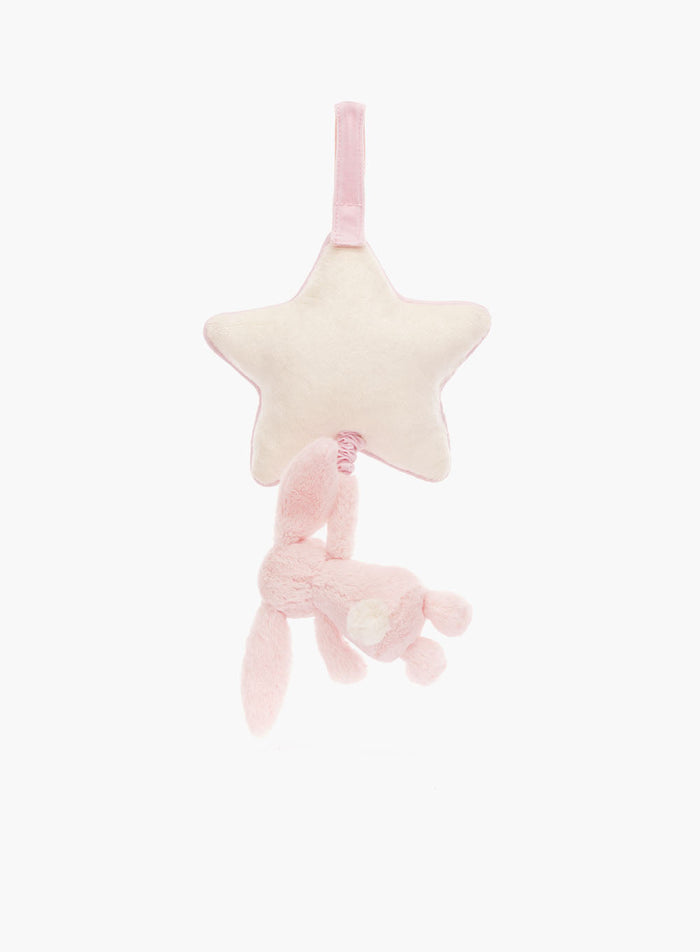 Baby Jellycat Toy Jellycat Bashful Bunny Star Musical Pull in Pink