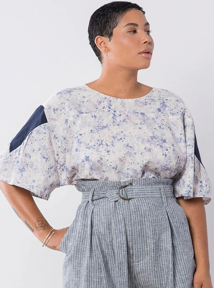 JENNIFER GLASGOW Top Sabe - Bleu Floral