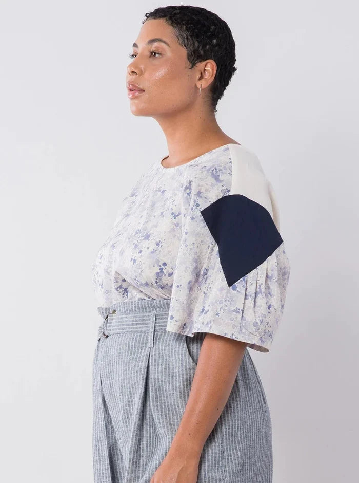 JENNIFER GLASGOW Top Sabe - Bleu Floral