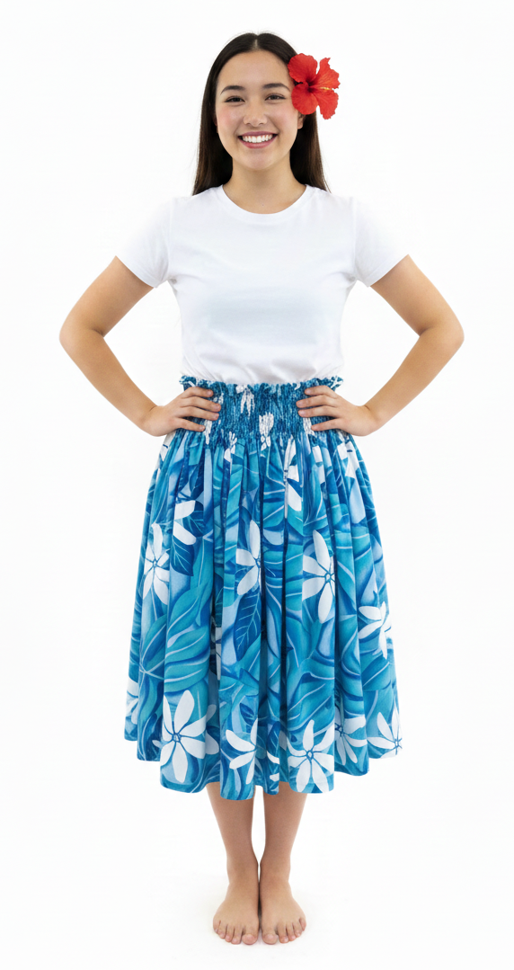 Blue White Tiare
