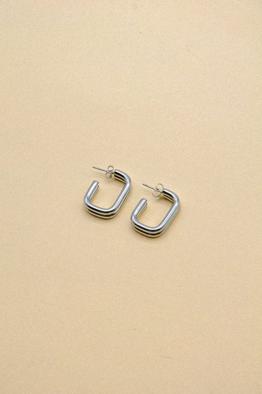 LA RENARDE Boucles d'Oreilles Rectangles