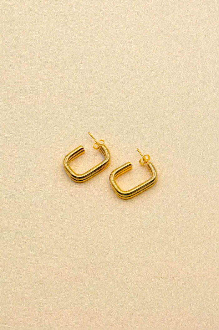 LA RENARDE Boucles d'Oreilles Rectangles