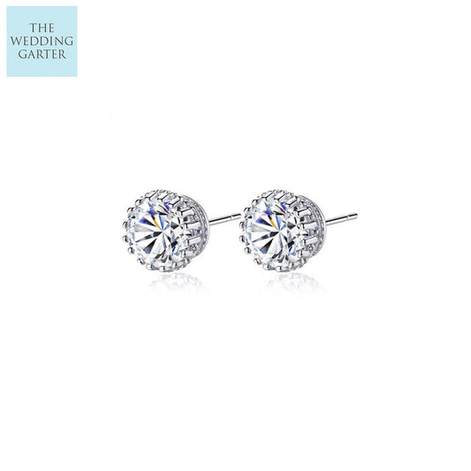 cubic zircoina stud earrings