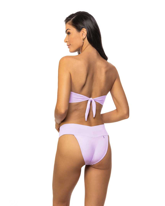 Lavender High Leg Band Bikini Bottom Moderate & Brazilian Cut