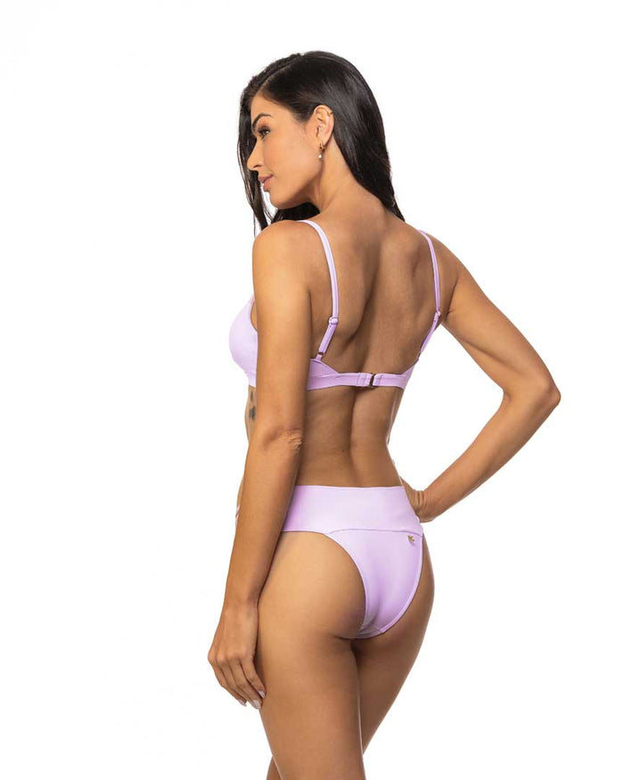 Lavender Multi-strings Band Bikini Bottom Moderate & Brazilian Cut