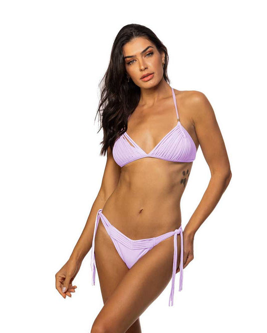 Lavender Multi-strings Triangle Bikini Top