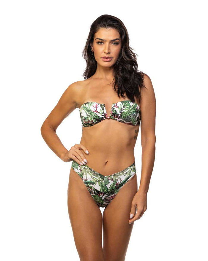 Leafy High Leg Band Bottom Full & Brazil Cuts