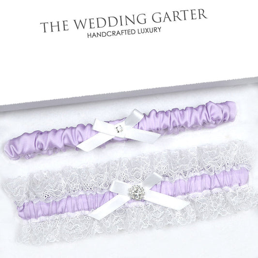 lilac lavender wedding garter