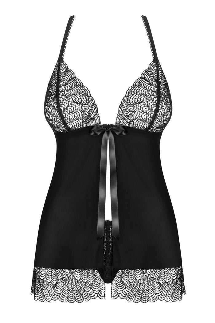 Luxe Lace Open Front Babydoll Lingerie - The Wedding Garter