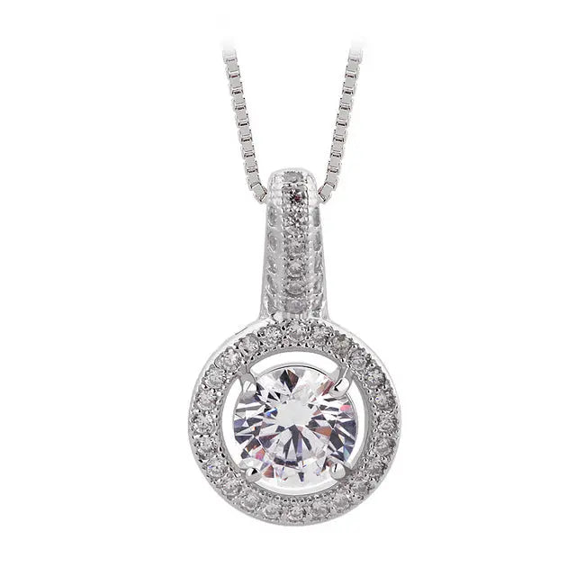 Luxury Cubic Zirconia 925 Sterling Silver Wedding Necklace - The Wedding Garter