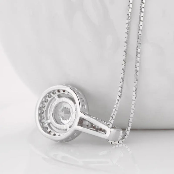 Luxury Cubic Zirconia 925 Sterling Silver Wedding Necklace - The Wedding Garter