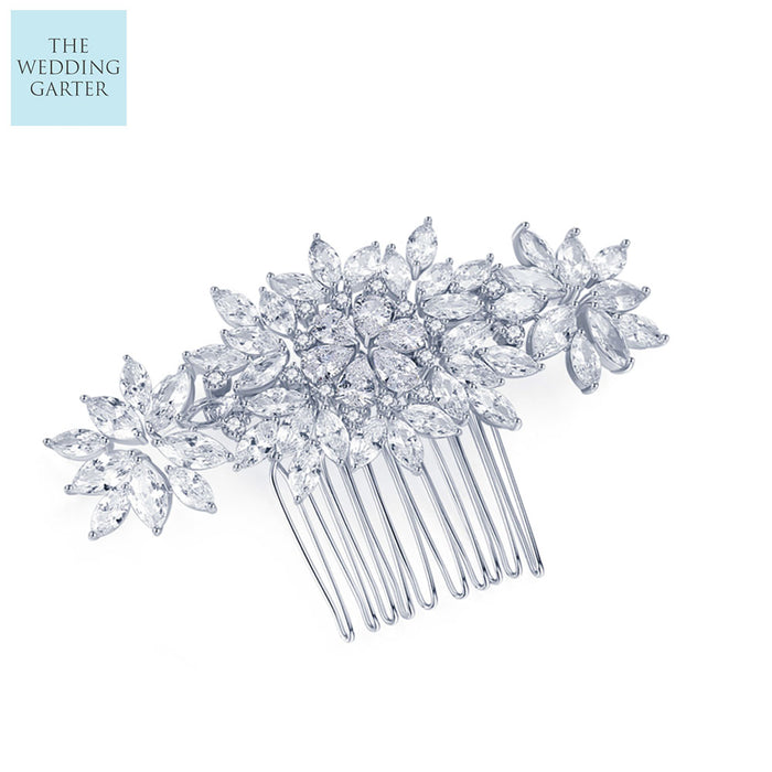 cubic zirconia hair combs