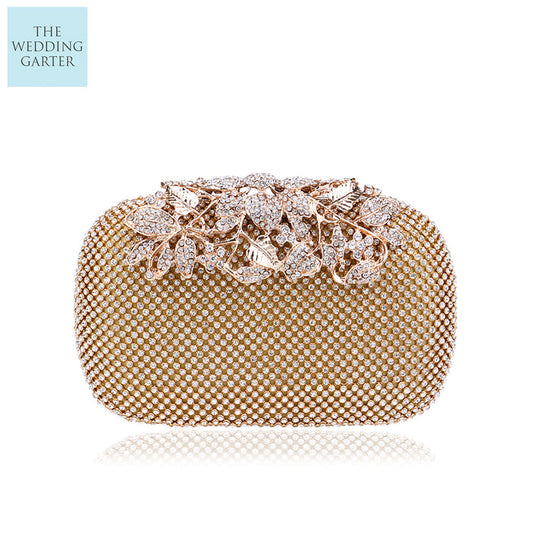 gold rhinestone evening bag