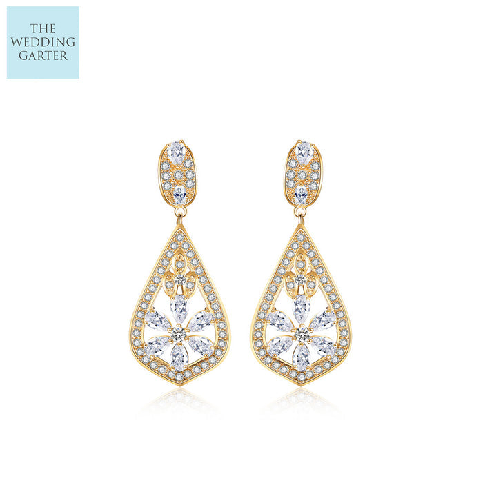 gold dropper earrings