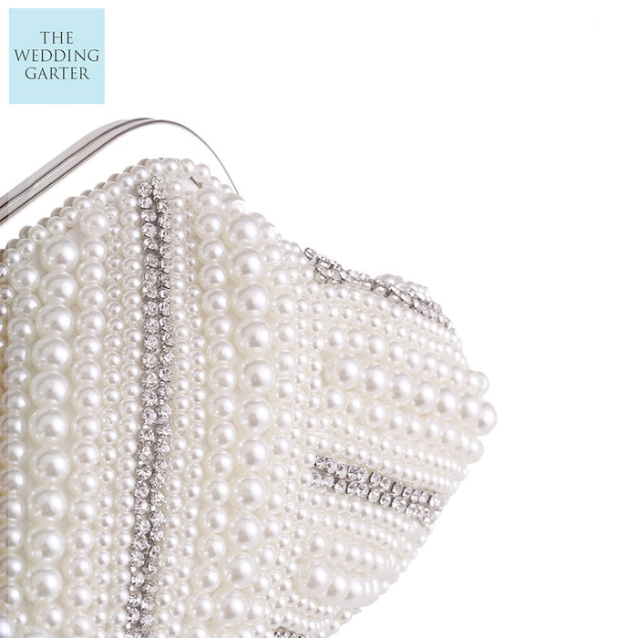 pearl wedding purse