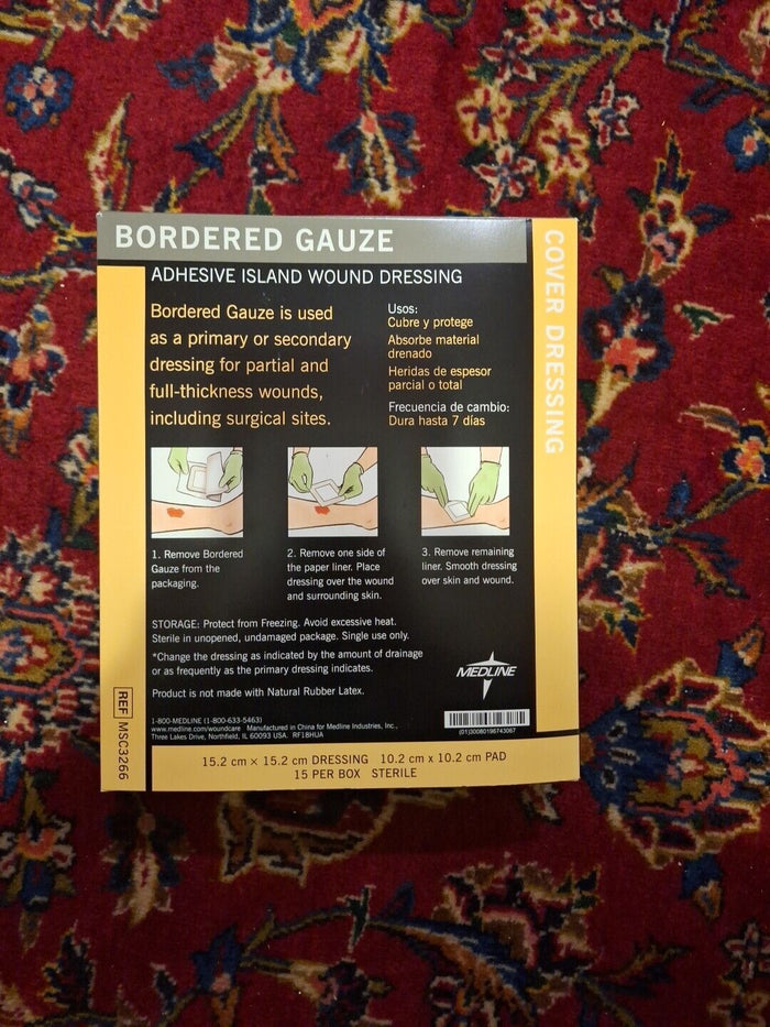 MEDLINE BORDERED GAUZE MSC3266 15 Units