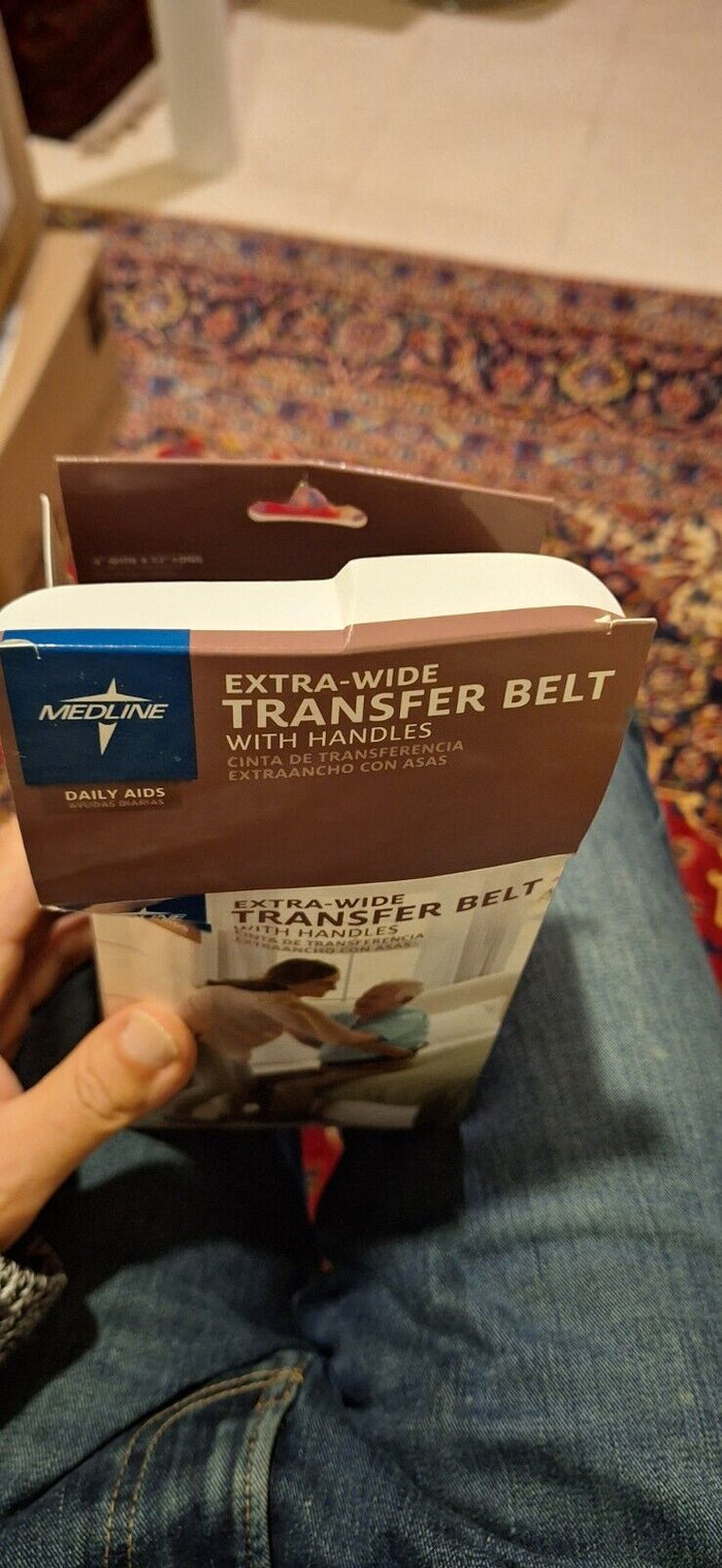 Medline Extra-Wide Transfer Belt With Handles MDT821203BLCK OPEN BOX!!