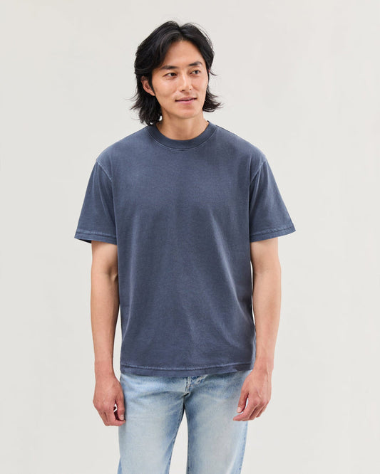 Men's Relaxed Tee in Vintage Overdyed Black (Black) | Richer Poorer
