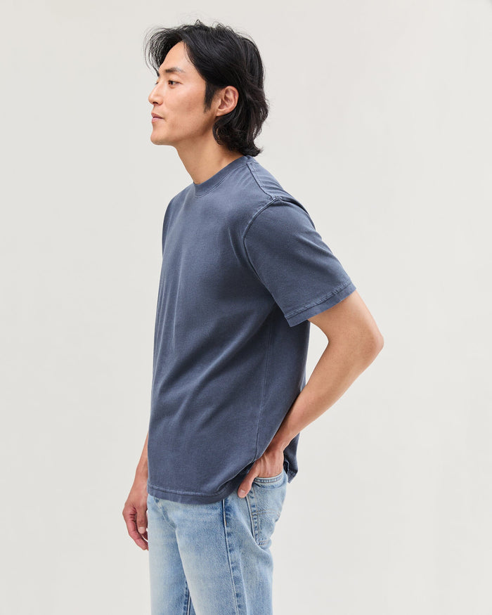 Men's Relaxed Tee in Vintage Overdyed Black (Black) | Richer Poorer