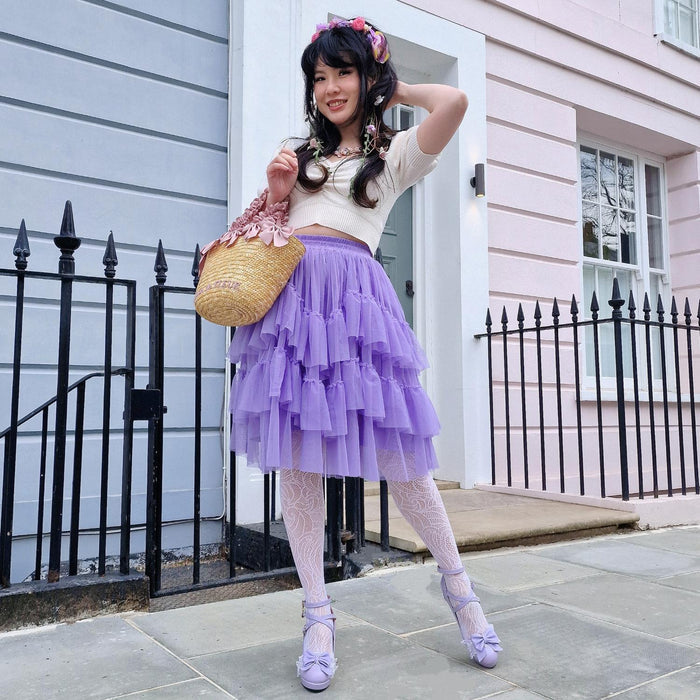 Mesh Skirt - Lavender Fields