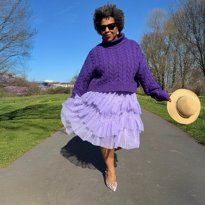 Mesh Skirt - Lavender Fields