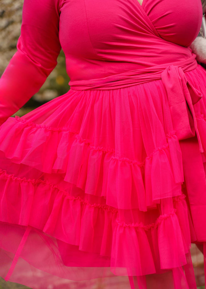 Mesh Skirt - Pomegranate