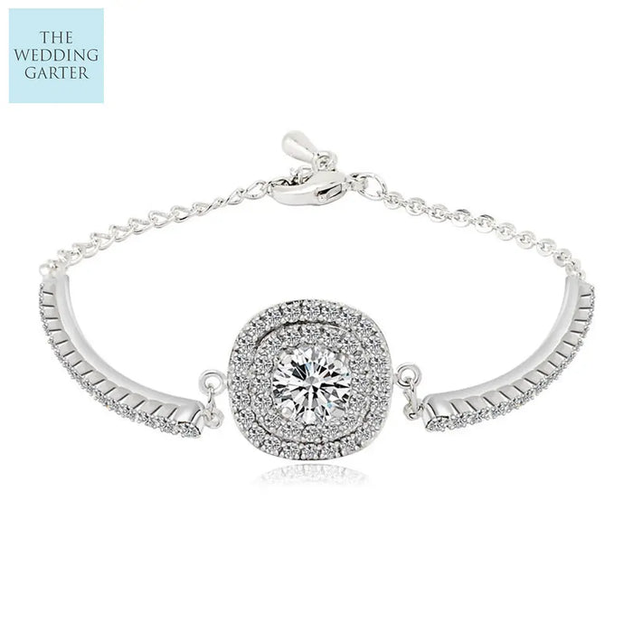 parve cubic zirconia cup chain bracelet