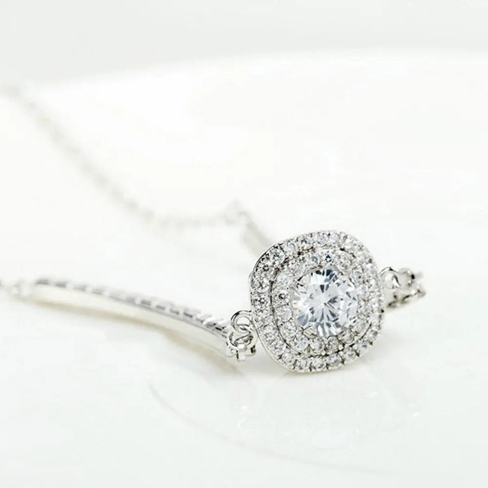 Micro Parve Cubic Zirconia Bracelet Rose Gold & Platinum Plated - The Wedding Garter