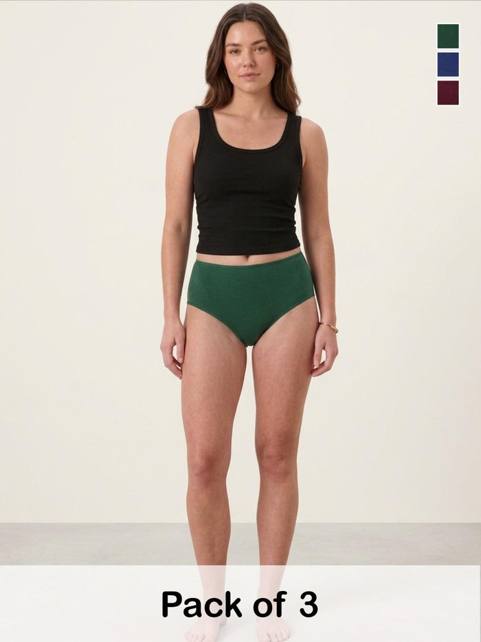 Mid-Rise Hipster Panty -Pack 0f 3