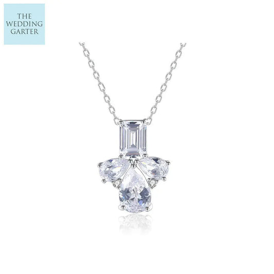 modern brides necklace crystal