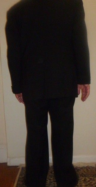 Neiman Macus Assets by Andrew Fezza 100% Virgin Wool Size 42 Short Tuxedo - Diamonds Sapphires Rubies Emeralds