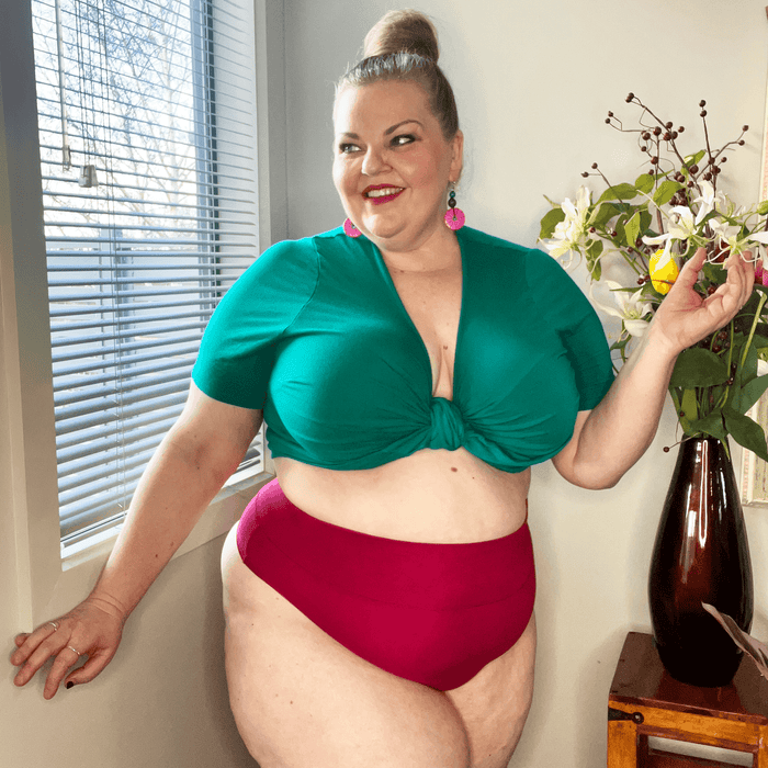 Cheeky High Leg Knickers - Raspberry Pie - Snag
