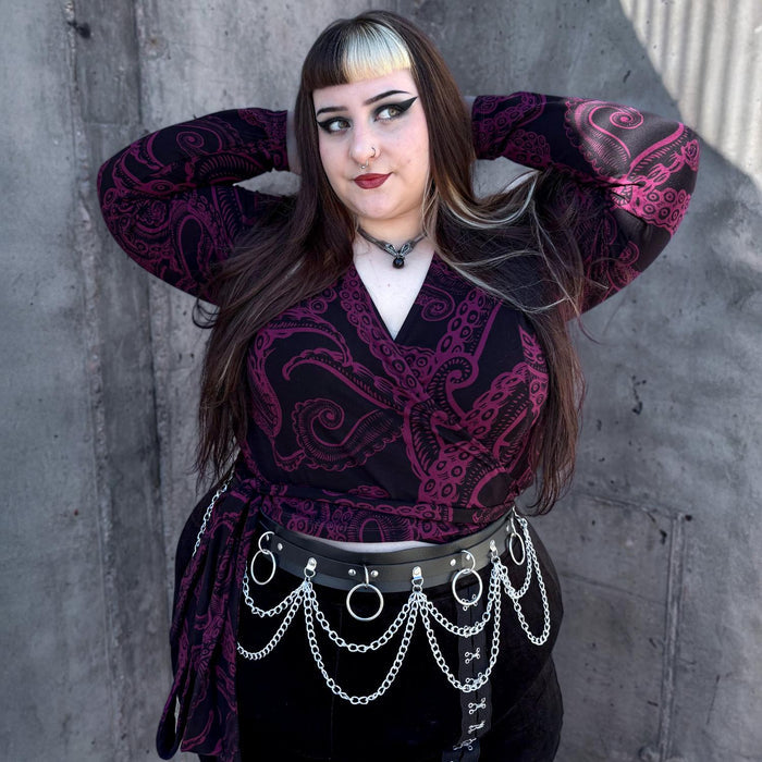 Organic Cotton Wrap Top - Kraken's Embrace