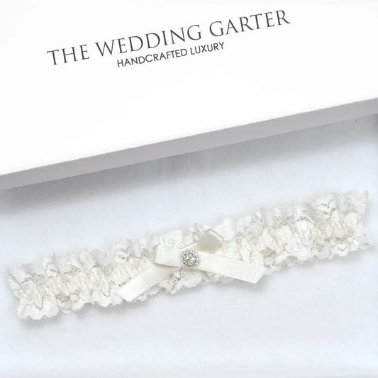 Oriana Simple Ivory Lace Vintage Wedding Garter Australia - The Wedding Garter