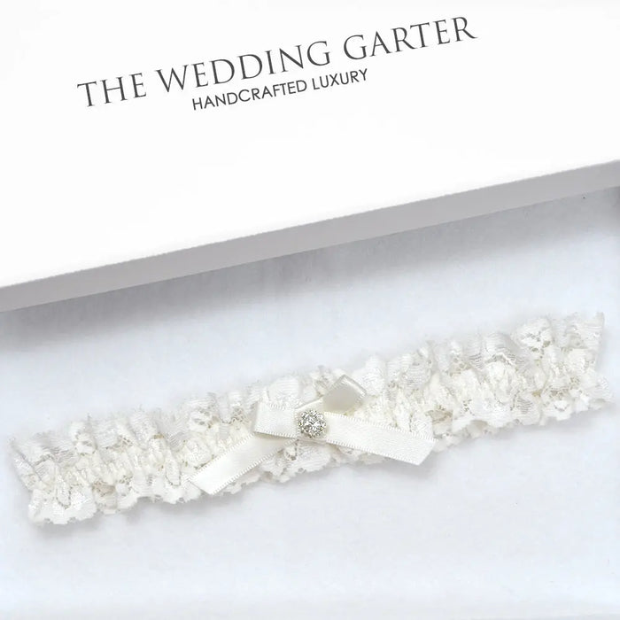 ivory wedding garter