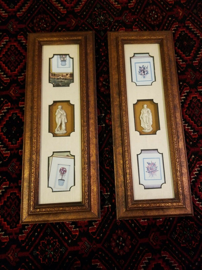 Pair Of Framed Mixed Media Artworks