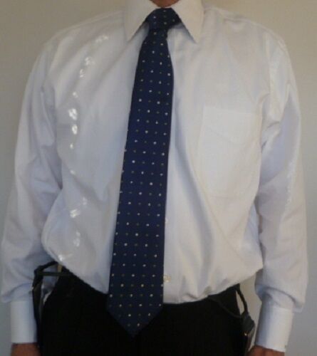 Paul Fredrick 80's Two Ply Pinpoint Oxford White Monogrammed PN - Diamonds Sapphires Rubies Emeralds